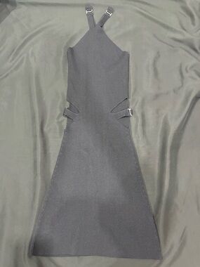 NWT Dion Lee Black Halter Ribbed Cutout Dress
